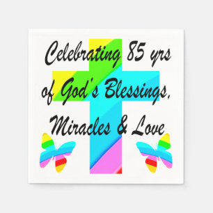 CELEBRATING 85 YEARS OF GODS MIRACLES AND LOVE PAPER NAPKINS