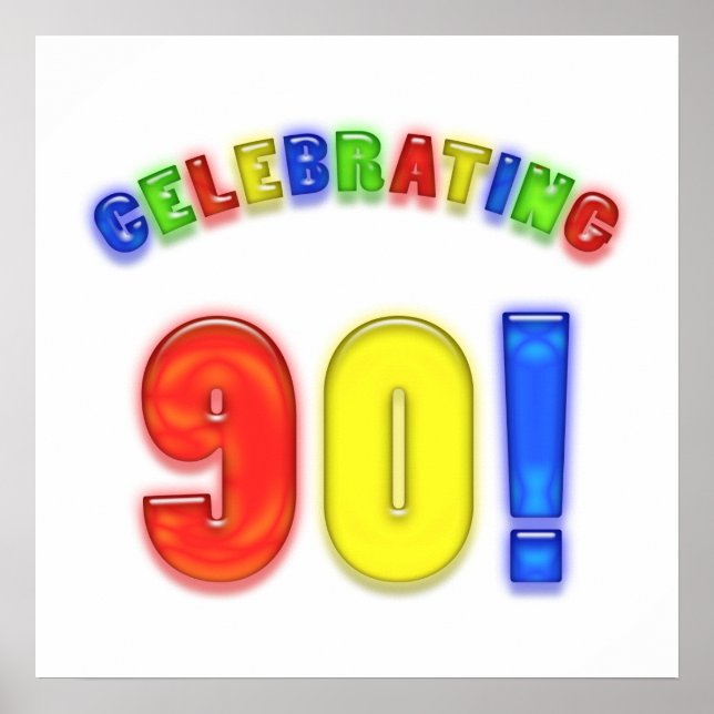 Celebrating 90th Birthday Poster (Front)