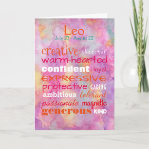 Celebrating a Leo Birthday (card) Card