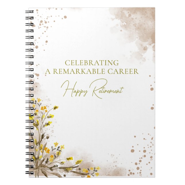 Celebrating a Remarkable Career Elegant Retirement Notebook (Front)