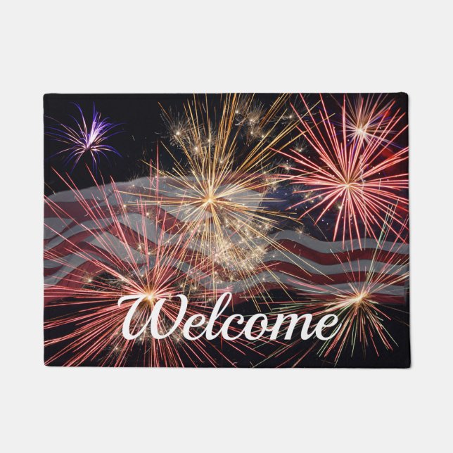Celebrating America Welcome Doormat (Front)