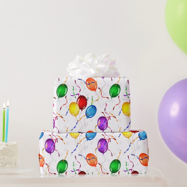 Celebrating Balloons Wrapping Paper (Party Gifts)
