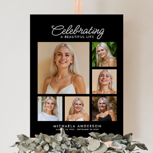 Celebrating Beautiful Life Photo Collage Memorial Foam Board