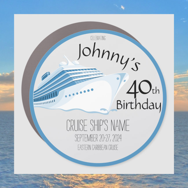 Celebrating Birthday Cruise Door Decor Car Magnet