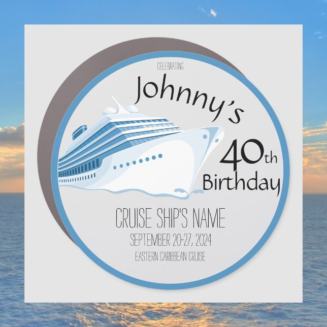 Celebrating Birthday Cruise Door Decor Car Magnet (Creator Uploaded)