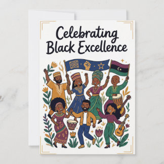 Celebrating Black Excellence Black History Holiday Card