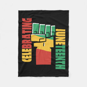 Celebrating Black Freedom 1865 African American 3 Fleece Blanket