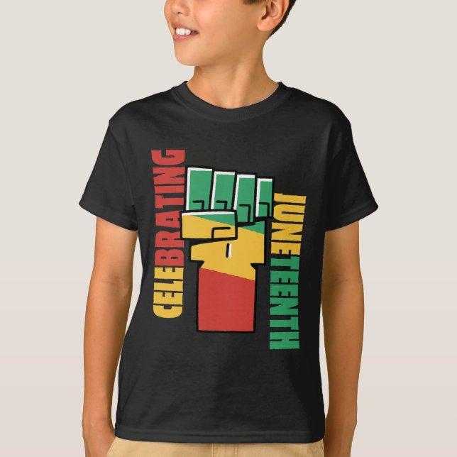 Celebrating Black Freedom 1865 African American 3  T-Shirt (Front)