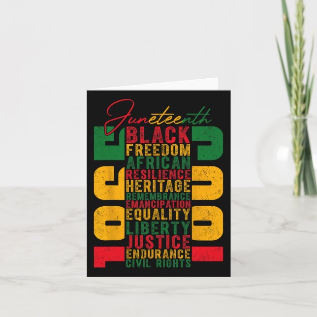 Celebrating Black Freedom 1865 Independence Day  Card (Front)