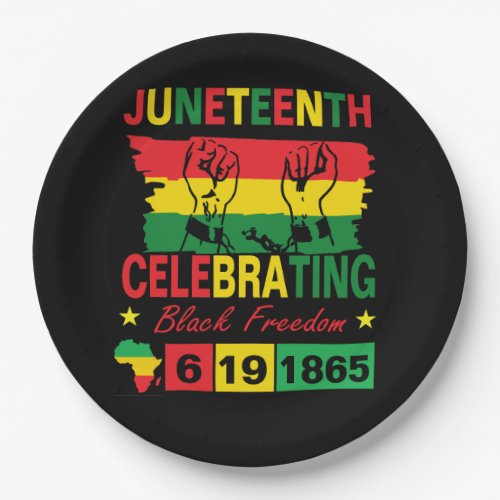 Celebrating Black Freedom Juneteenth Paper Plates