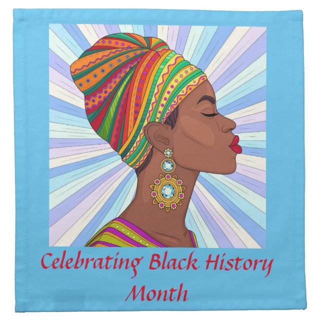 Celebrating Black History Month Cloth Napkins (Front)