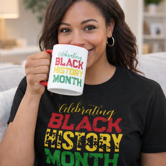 Celebrating Black History Month Typography Mug (Creator Uploaded)