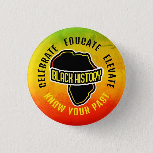 Celebrating BLACK History on Gradient Grunge Button