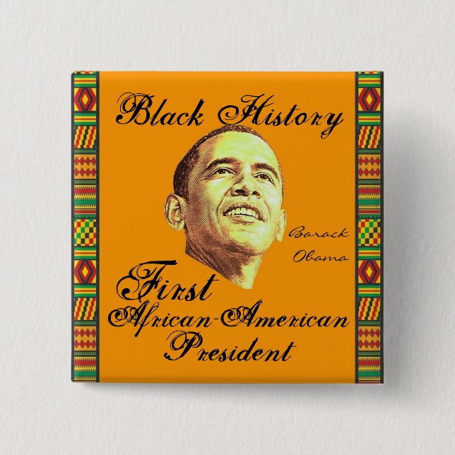 Celebrating Black History Pinback Button (Front)