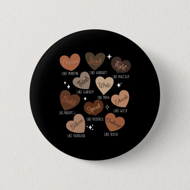 Celebrating Black History With Educated Leader Hea Button (Front)