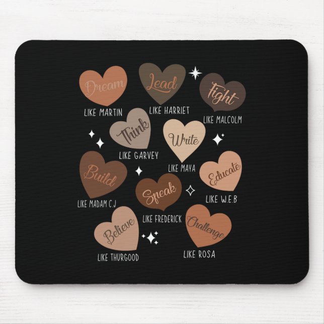 Celebrating Black History With Educated Leader Hea Mouse Pad (Front)