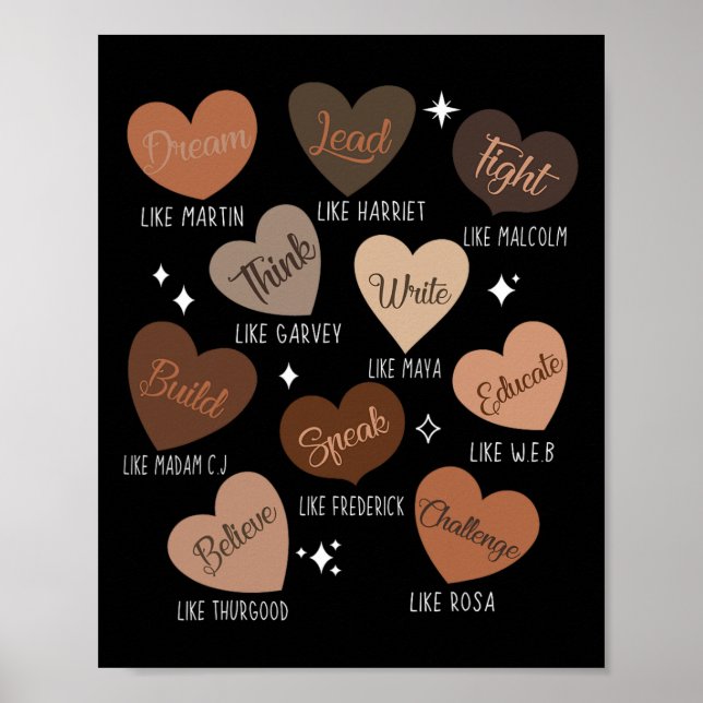 Celebrating Black History With Educated Leader Hea Poster (Front)