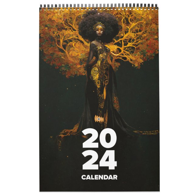 Celebrating Black Women: A 2024 Artistic Calendar (Cover)