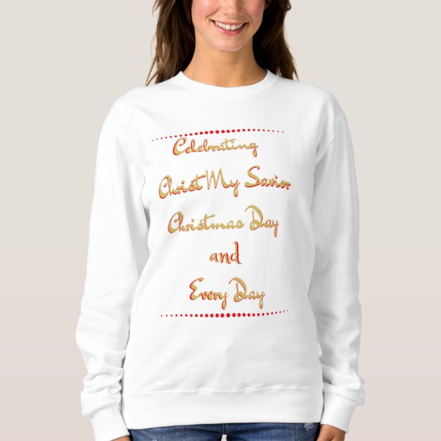 Celebrating Christ Christmas Sweater (Front)
