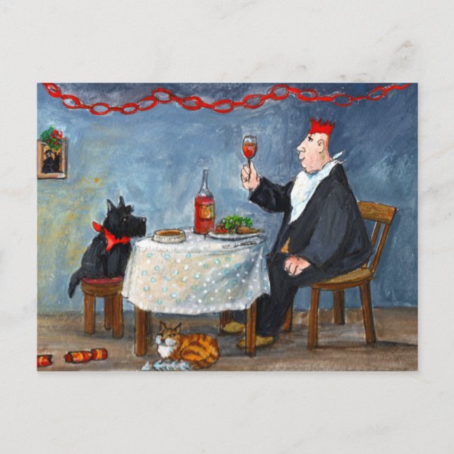 Celebrating Christmas. Holiday Postcard (Front)