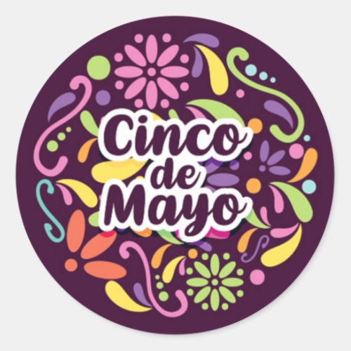 Celebrating Cinco de Mayo Classic Round Sticker