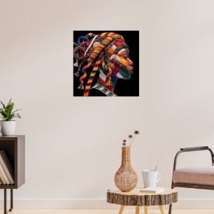 Celebrating Colorful Black Women Poster