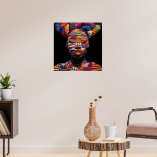 Celebrating Colorful Black Women Poster