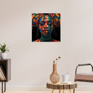 Celebrating Colorful Black Women Poster