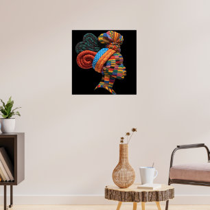 Celebrating Colorful Black Women Poster