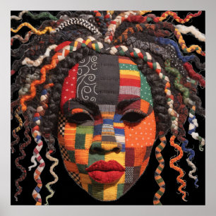 Celebrating Colorful Black Women Poster