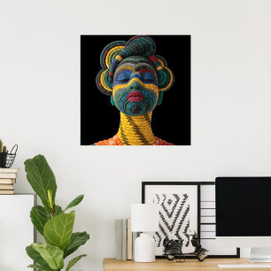 Celebrating Colorful Black Women Poster