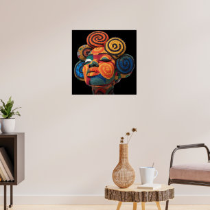 Celebrating Colorful Black Women Poster