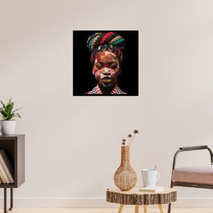 Celebrating Colorful Black Women Poster