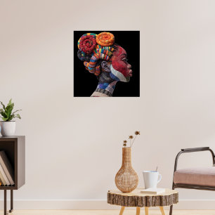 Celebrating Colorful Black Women Poster