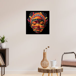 Celebrating Colorful Black Women Poster