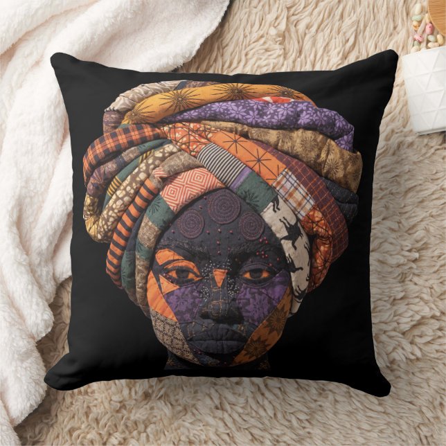 Celebrating Colorful Black Women Throw Pillow (Blanket)