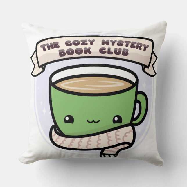 Celebrating Cozies Throw Pillow (Front)