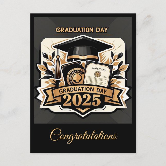 " CELEBRATING EXCELLENCE: GRADUATION DAY 2025 " POSTCARD (Front)