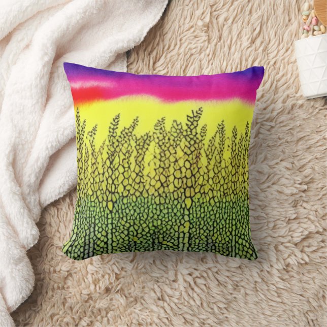 Celebrating Farmers Throw Pillow (Blanket)