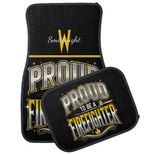 Celebrating Firefighter Pride & Bravery  AI ART Car Floor Mat