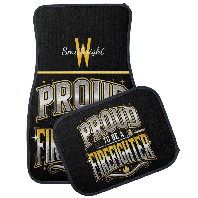 Celebrating Firefighter Pride & Bravery  AI ART Car Floor Mat (Set)