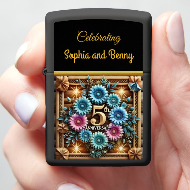 Celebrating Five Years of Love and Joy Zippo Lighter (In Hand)
