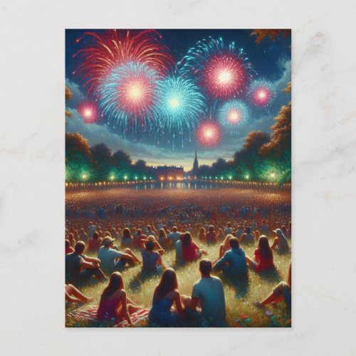 Celebrating Fourth of July with a Bang Postcard