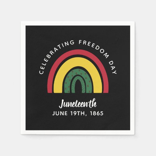 Celebrating Freedom Day Juneteenth 1865 Rainbow Napkins