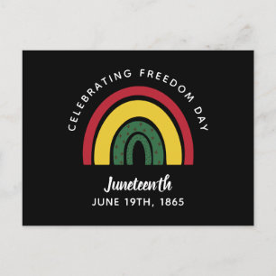 Celebrating Freedom Day Juneteenth 1865 Rainbow Postcard