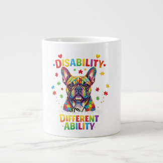 Celebrating French Bulldog Neurodiversity: Autism Giant Coffee Mug