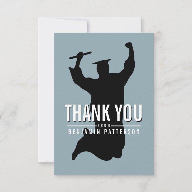 Celebrating Graduate Personalized Thank You Card (Front)