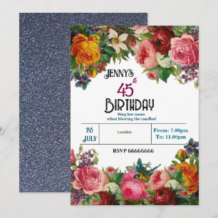 Celebrating Her Birthday  Invitation