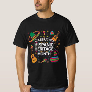 Celebrating Hispanic Heritage Month - Colorful Fes T-Shirt