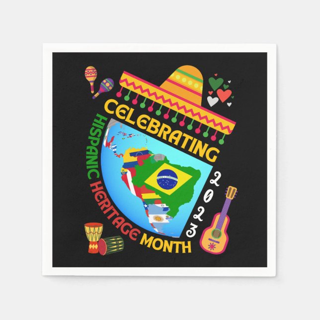 Celebrating HISPANIC HERITAGE MONTH Napkins (Front)